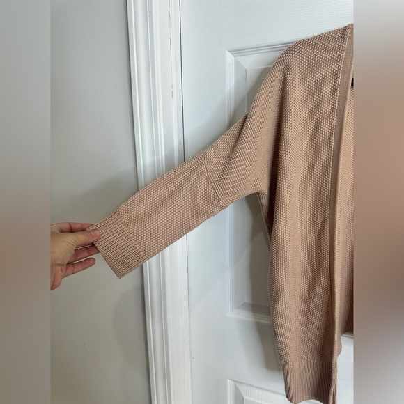 Blush Theory Hyori Cashmere Cotton Blend Waffle Knit Open Front Cardigan Size S - Picture 3 of 6